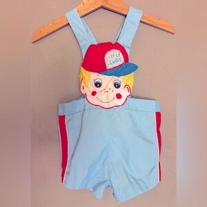 Vintage Little League Jon Jon / shortalls 12-18 months